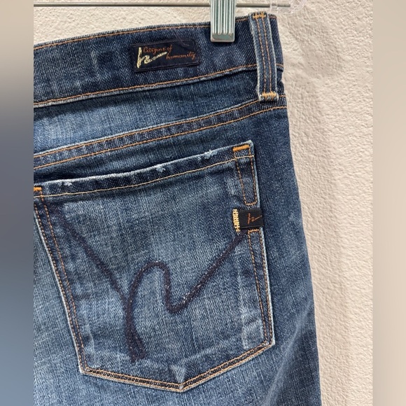 Citizens of Humanity Kelly #063 Low Waist Cropped Denim Blue Jeans Size 30 - Picture 8 of 15